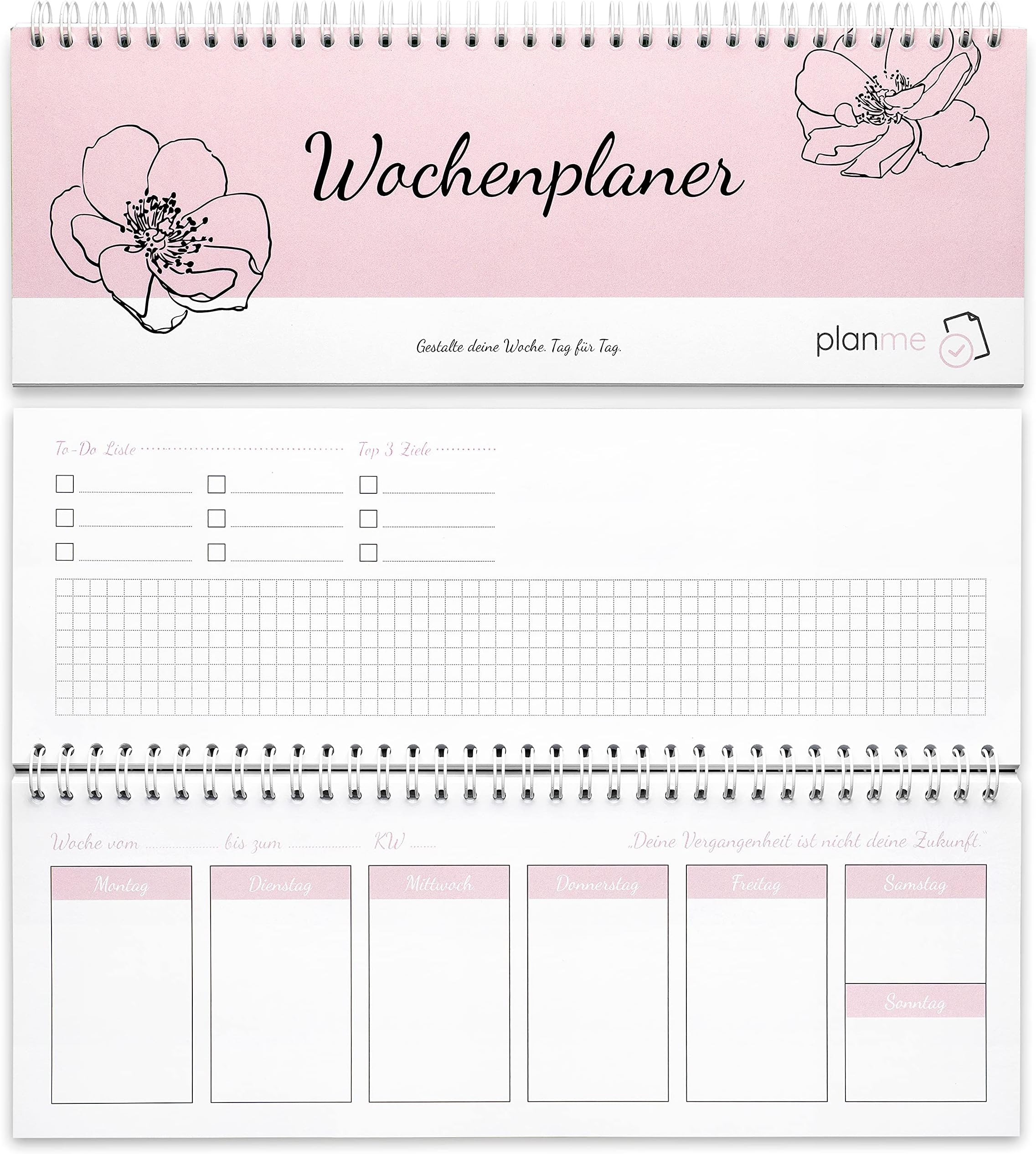 PlanMe - Wochenplaner  Kalender ohne festes Datum für den Schreibtisch 