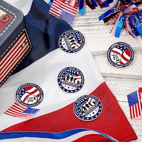 Miniatura 4 de Inbagi 10 monedas de desafío militar, gracias por tu servicio, agradecimiento militar, monedas coleccionables individuales para regalos del día de