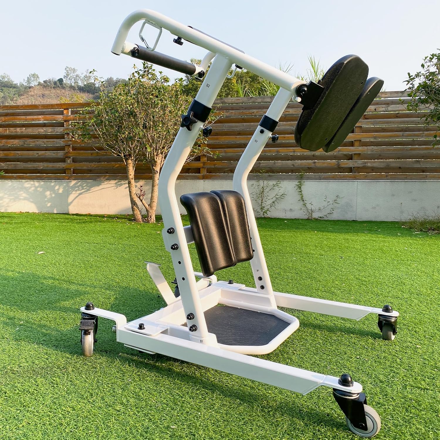 Sit to Stand Patient Lift for Elderly, Stand Assist Lift Aid for Home Care Use, Elderly Lift Assist Transfer Device, Transport Chair Stand Assist for Seniors, Adults & Disabled, Adjustable Base Height