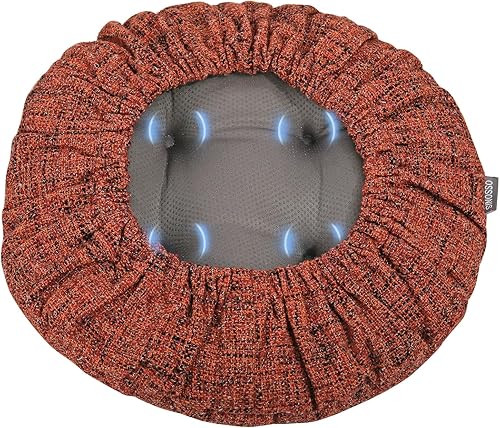 Miniatura 6 de SINOSSO Cojín moderno para taburete de bar de diámetro 13, diseño de entretejido de moda, antideslizante, de silicona, redondo, funda acolchada