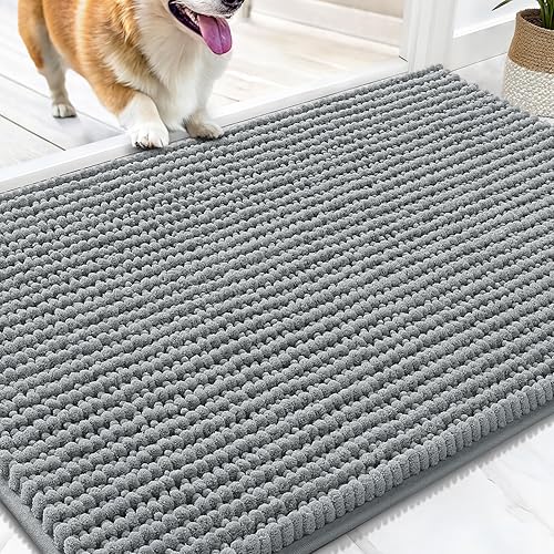 OLANLY Dog Door Mat for Muddy Paws 30x20, Ultra Absorbent