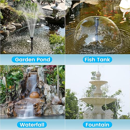 Miniatura 7 de POPOSOAP Kits de fuente de bomba de filtro de estanque con clarificador UV, bomba de estanque de 660 GPH40 W y kit de filtro para estanques al aire