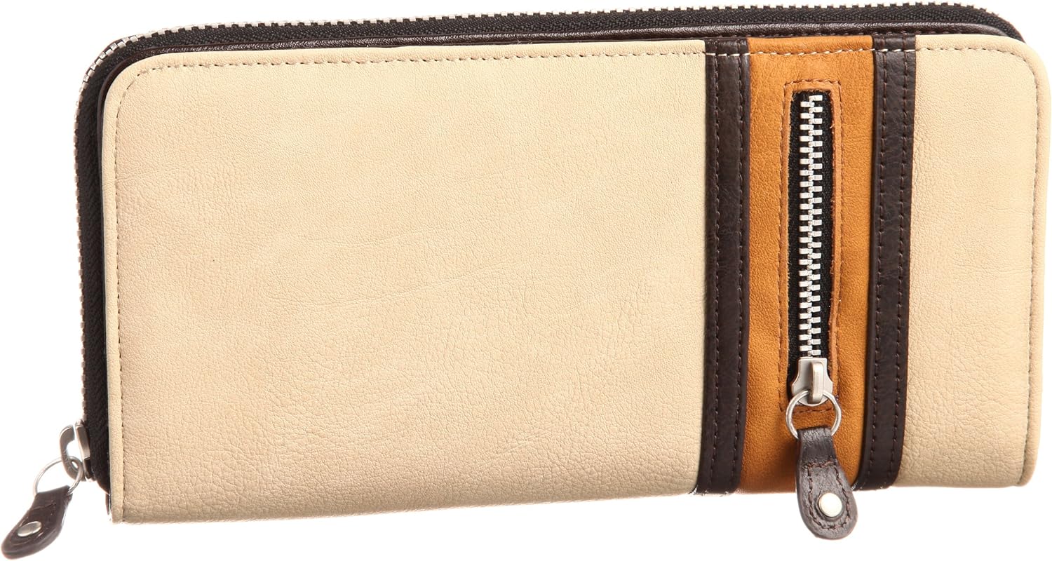 [Ishtar] ishutal Ishtar Lux Leather Ladies Bifold Long Wallet - beige -