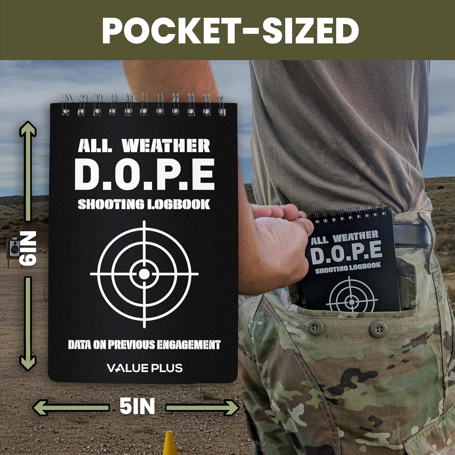All Weather Proof DOPE Book for Rifle Shooting -Dope Log Book for The Long Range Rifle Precision Shooter –Shooting Range Notebook to Record Every Shot Ballistic Impact Data- 2 Pack - Image 8