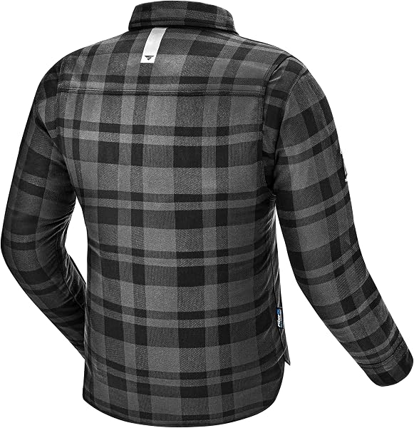 SHIMA RENEGADE Motorradhemden Herren und Damen - Motorrad Kariertes Hemd mit Protektoren Jacke Flanell Lumber Aramid - 4