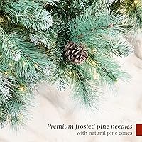 Vista 7 de Best Choice Products Árbol de Navidad artificial de pino escocés preiluminado de 6 pies, decoración festiva artificial predecorada de primera