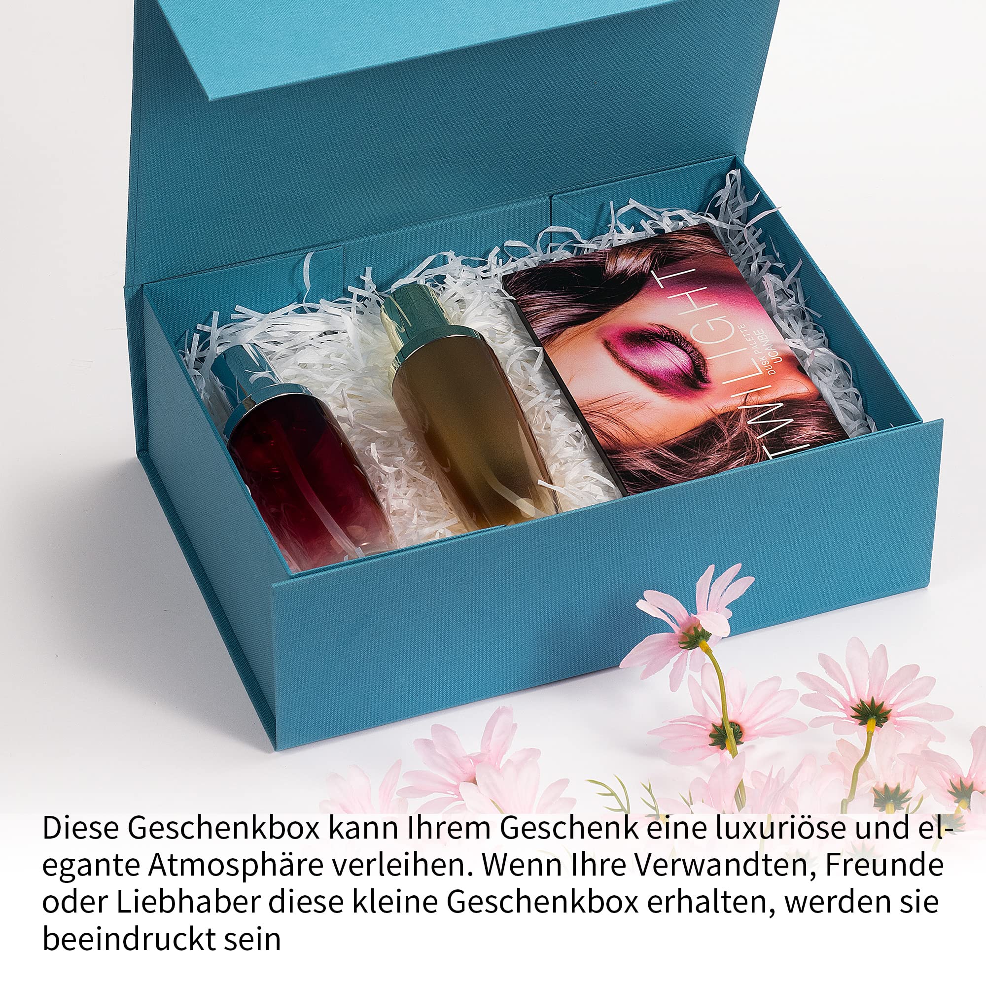 ADEL DREAM Faltende Geschenkbox für Kleidung (10 Stück, Groß Saphirblau)