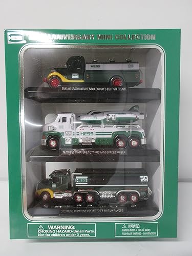 Miniatura 9 de Hess Toy Truck 2023 25th Anniversary Mini Collection - Primer camión, camión de juguete con crucero espacial y petrolero
