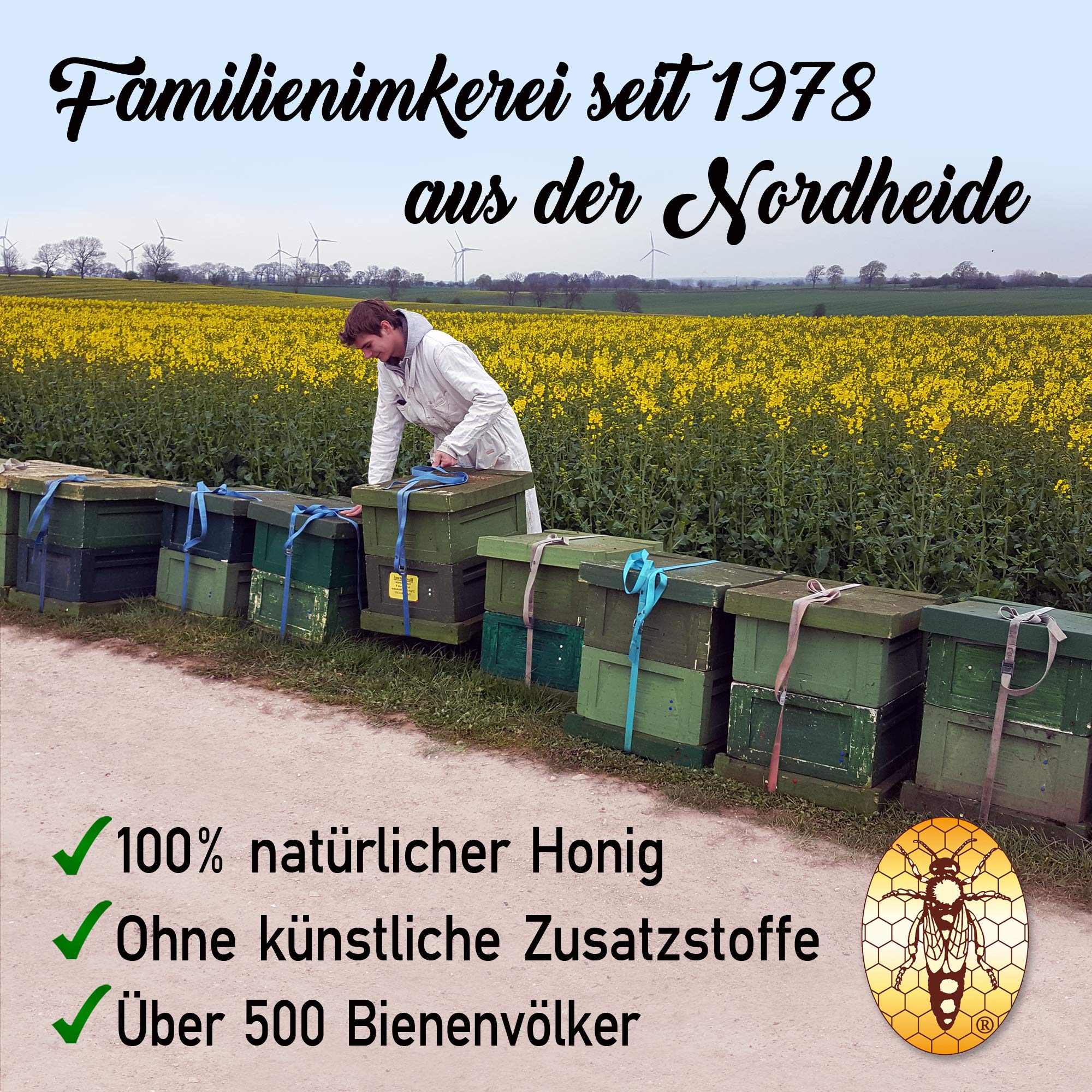 Imkerei Nordheide – 18x 50g Honig Probierset | Geschenkset – roher naturbelassener Honig zum Kennenlernen oder Verschenken, Kombination variiert | Berufsimkerei seit 1978 (Packung mit 2)