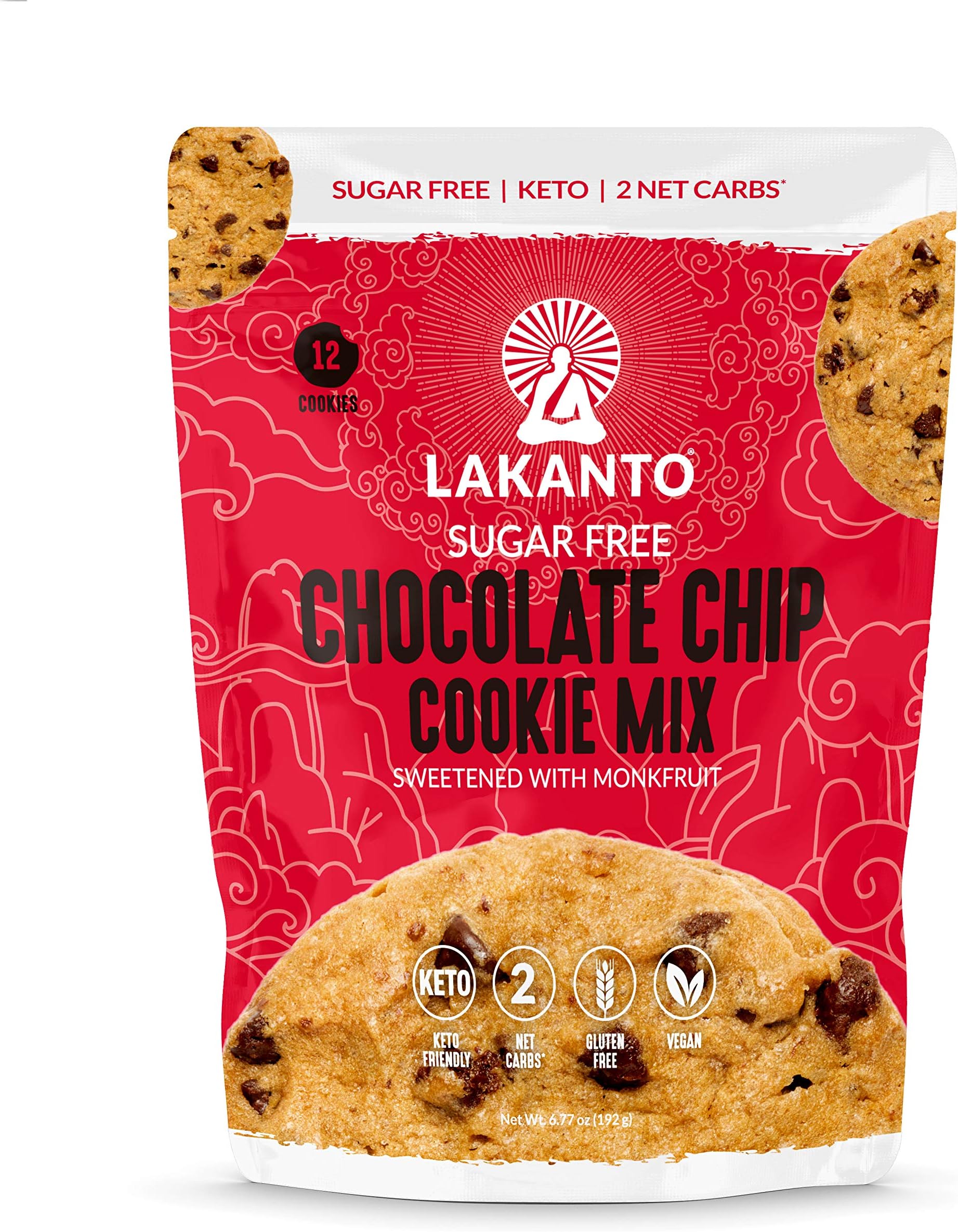 Lakanto Sugar Free Chocolate Chip Cookie Mix Sweetened