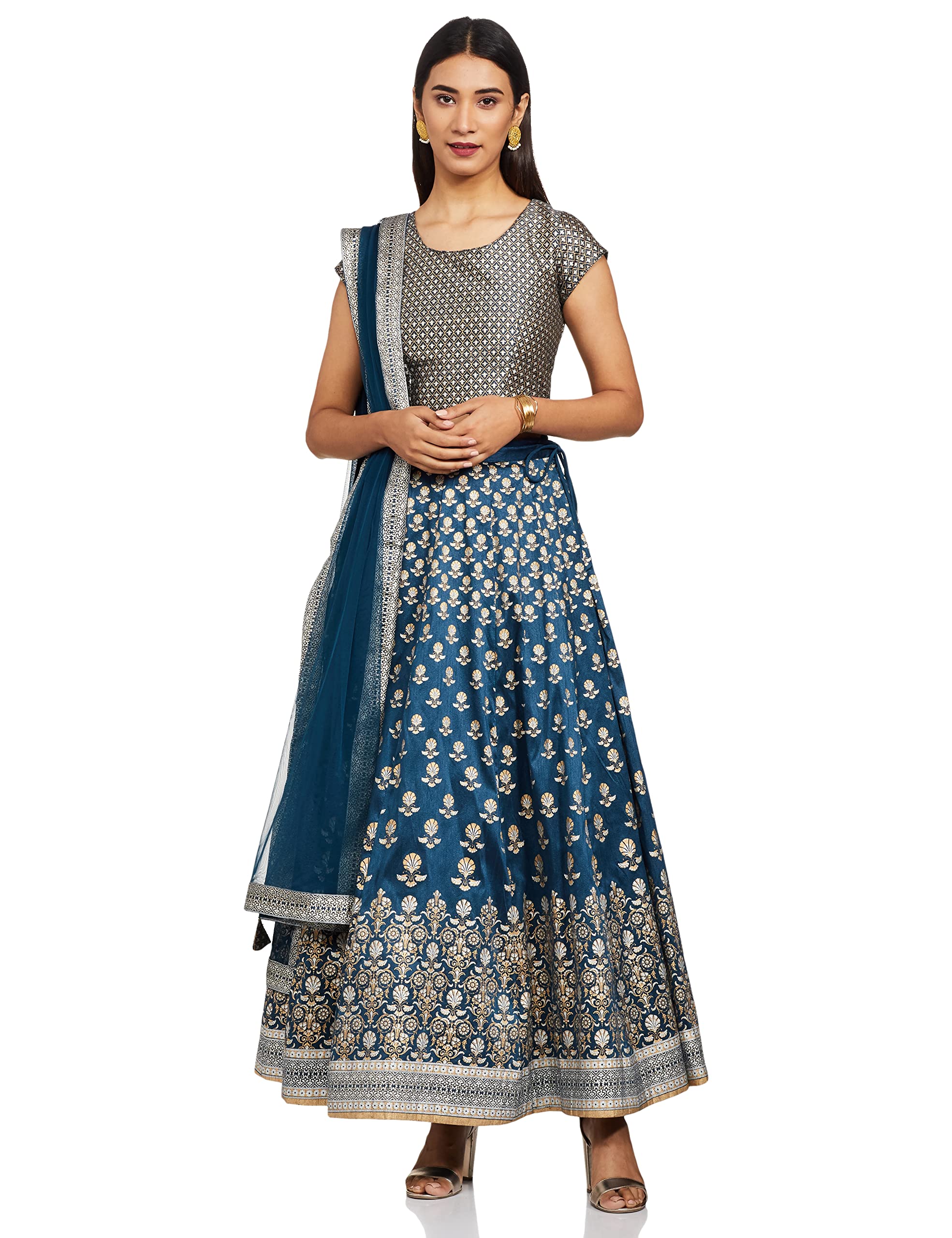 Women Art Silk Straight Printed Lehenga Set-image-48