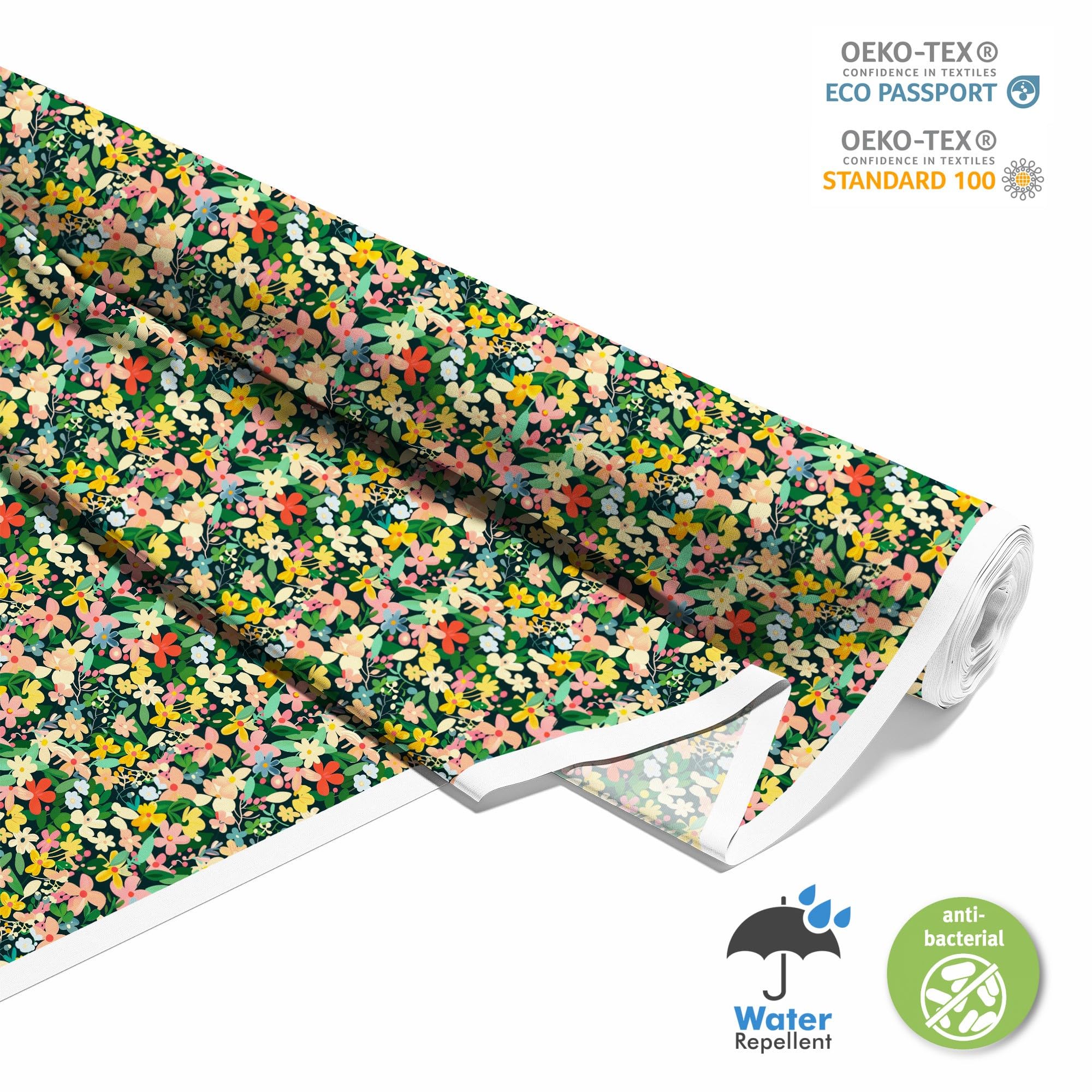 HEKO PANELS Stoff Oxford Wasserdichte Meterware Canvas-Stoff Polyester Stoff Zum Nähen Nähstoffe Dekostoffe Wasserabweisend Blickdicht Frühling 5 Meter 155 x 500 cm