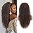 Youthfee 27 Drawstring Ponytail Deep Curly Heat Resistant Human Hair Blended Instant Clip Ponytail Extension Protective Style Brown Afro Kinky Curly Hair Pieces for Women