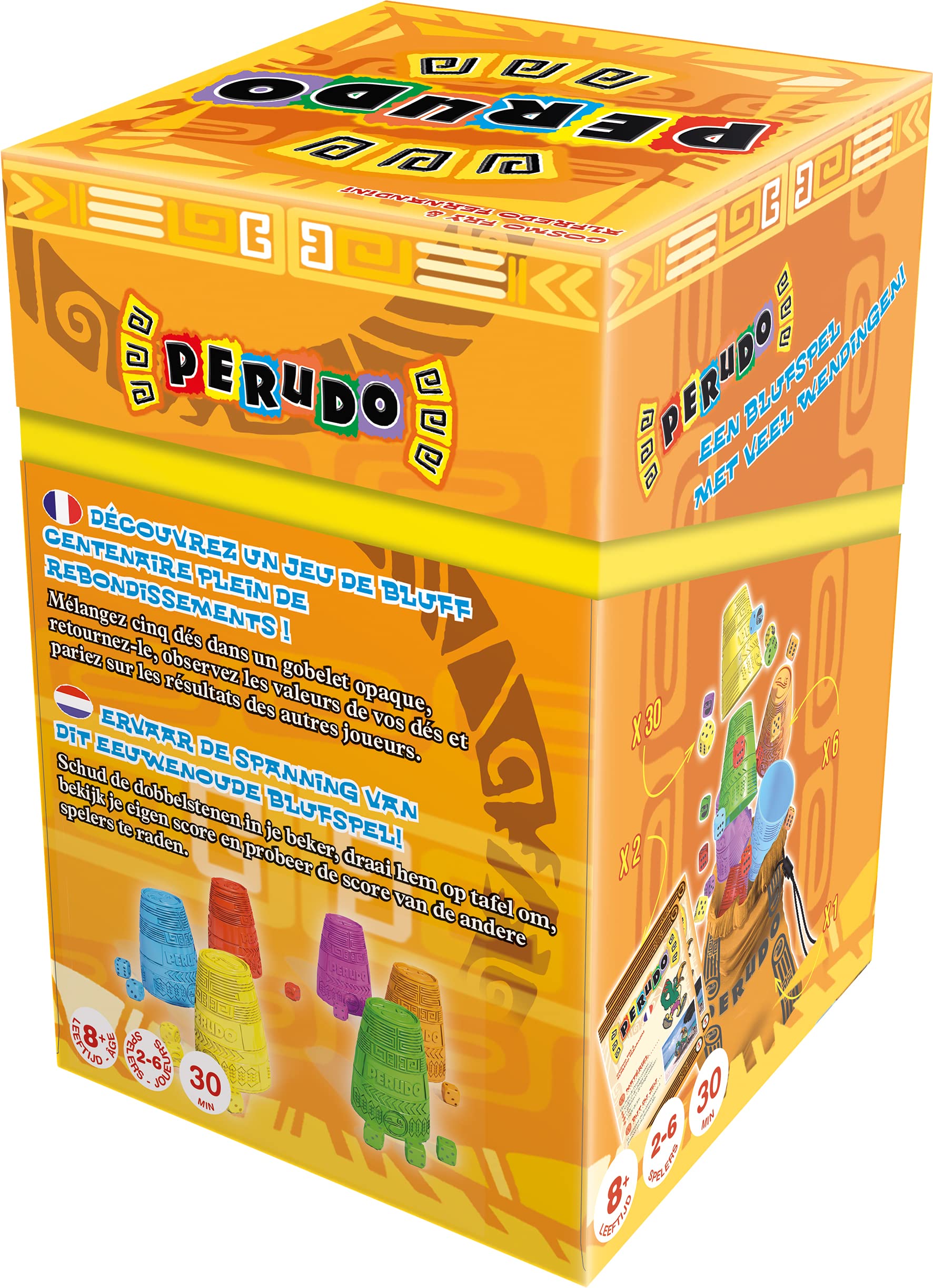 Perudo Asmodee - Gioco da tavolo con dadi - Lingua Francese - versione francese