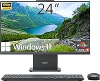 Lenovo IdeaCentre 24" All-in-One PC: Ryzen 5 7535HS, 16GB DDR5, 512GB SSD, FHD IPS Display, WiFi 6, Win 11 Home