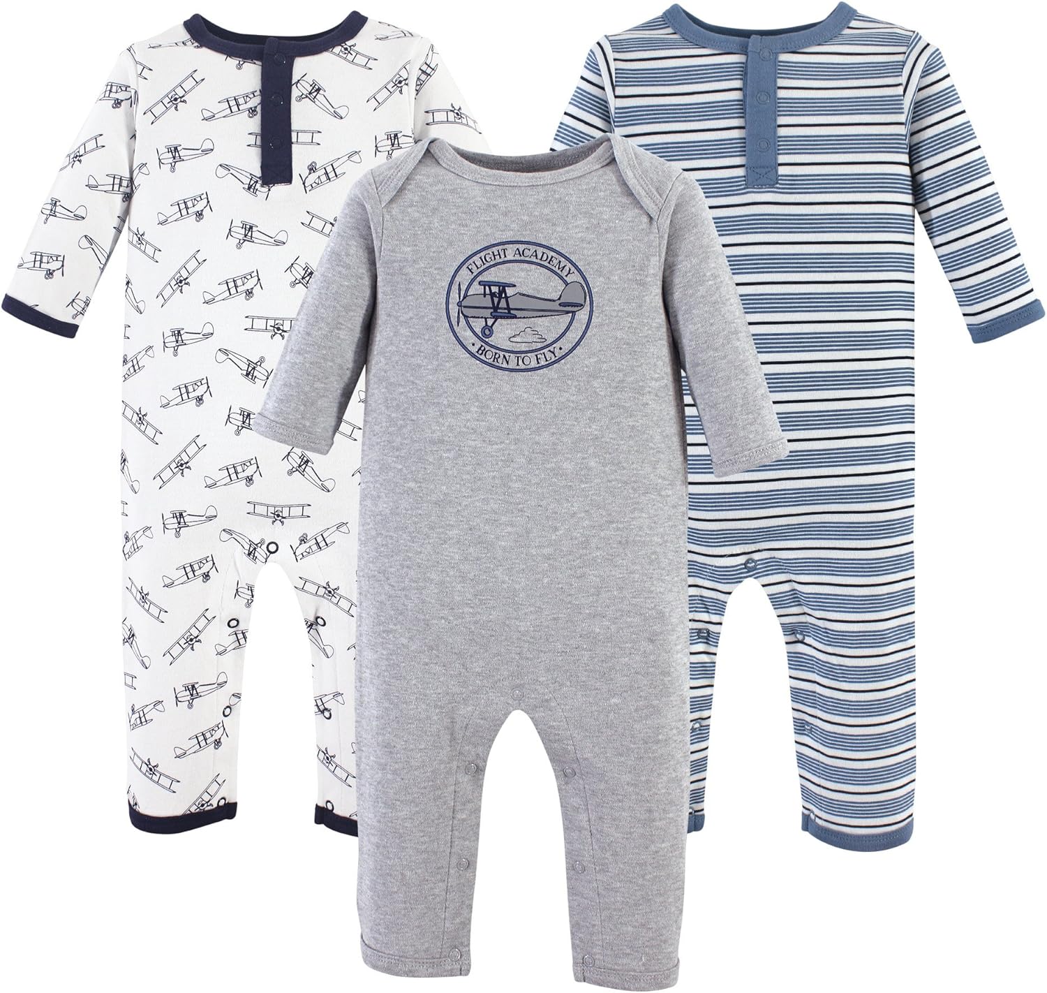 Hudson Baby Cotton Union Suit, 2 Pack Pants