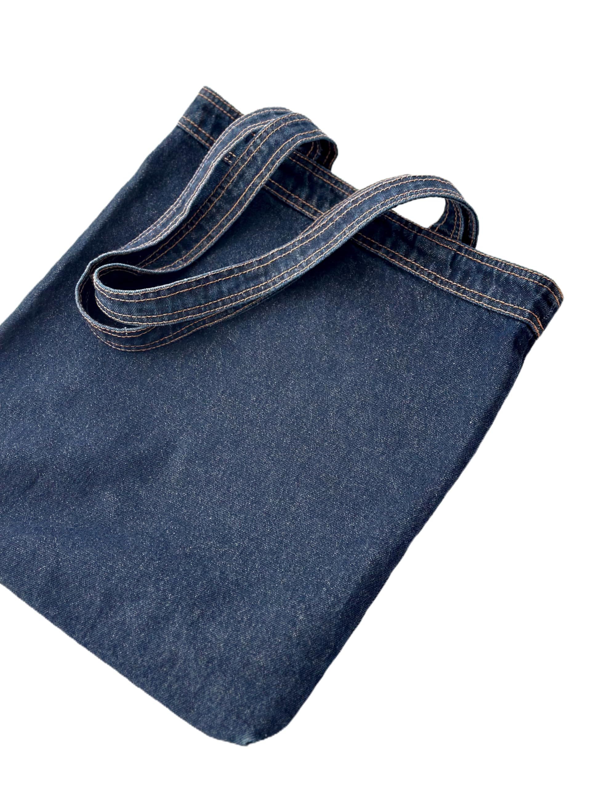 Everyday Tote, Heavyweight Denim Unisex Shopper, Reusable Grocery Bag