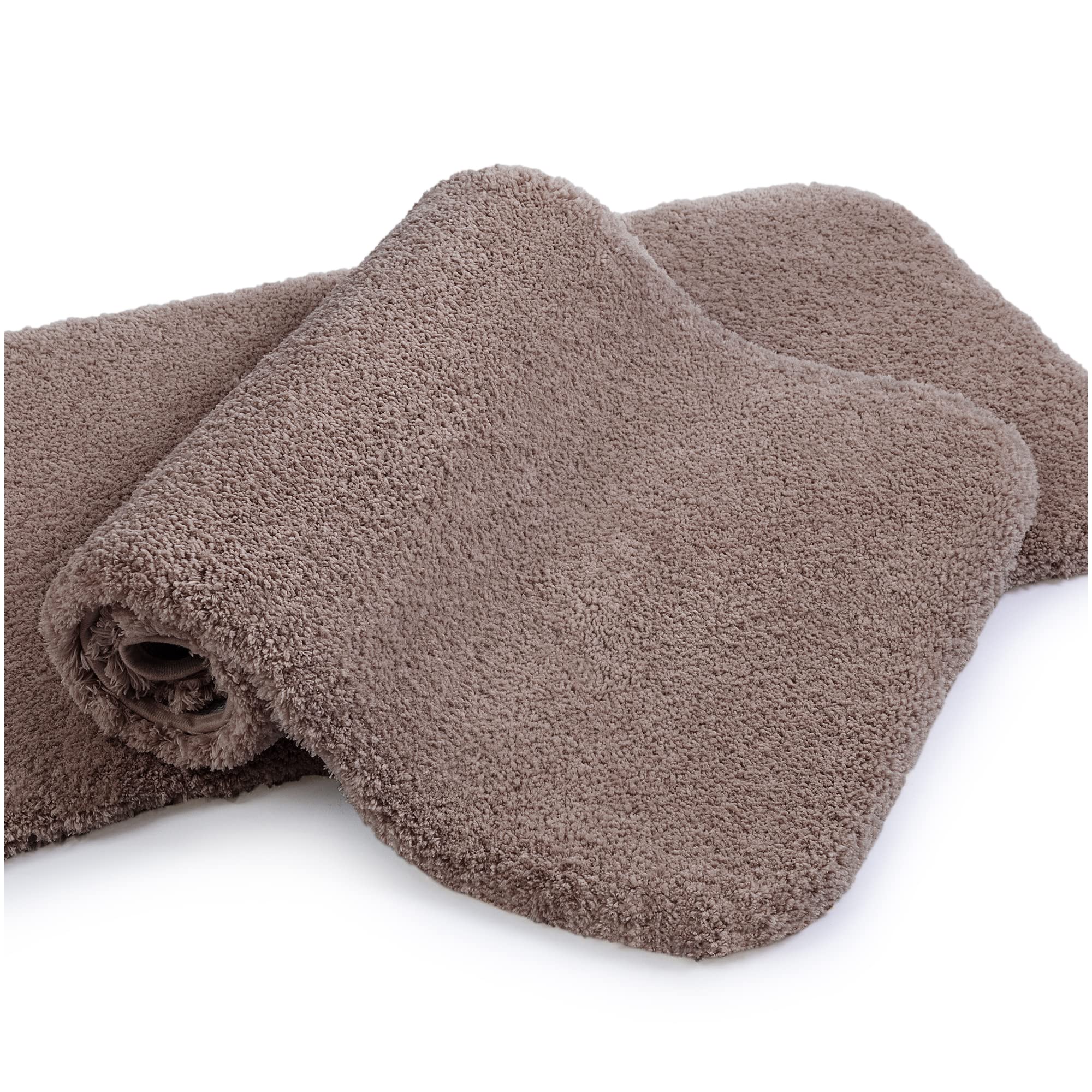VANZAVANZU Non Slip Bath Mat Extra Large Bathroom Runner Rug Thickened Bath Rug for Bathroom Absorbent Ultra Soft Bedside Carpet Fluffy Microfiber Runner Floor Mat - 50 x 122cm (White) — view 30