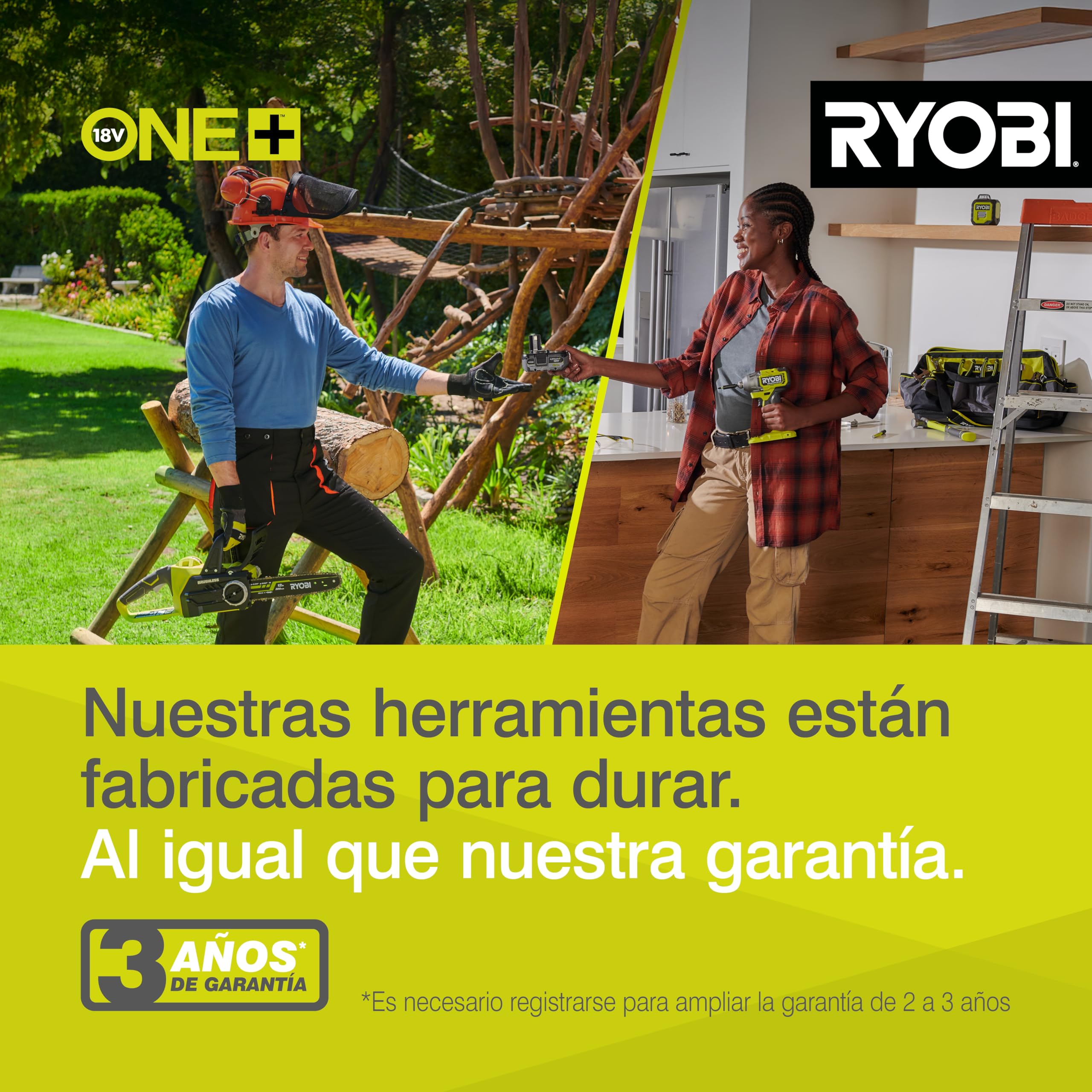 RYOBI - Podadora Inalámbrica 18V One+ 20cm, Peso 0,74kg - Capacidad de Corte 20/25 mm - Corta Tallos, Ramas y Arbustos sin Esfuerzo - hasta 1500 Cortes con Batería 1,5 Ah (No Incluida) - RY18SCA-0