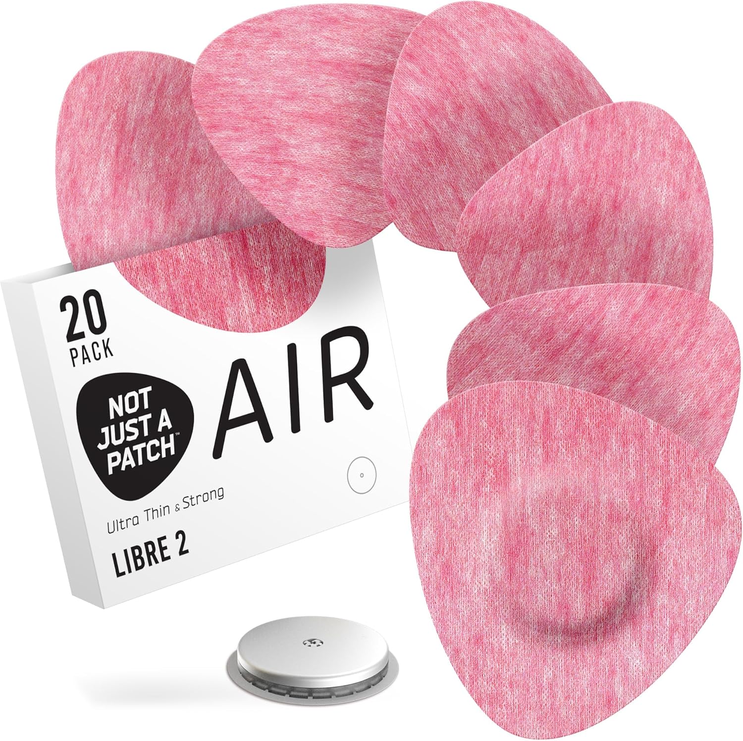 Not Just A Patch Freestyle Libre 2 Covers (20 Pack) - Thin, Strong and Light, Ultra-Long 14 Day Adhesion - Durable Lingo CGM & Libre 2 Sensor & Protector Patches - Multicolor