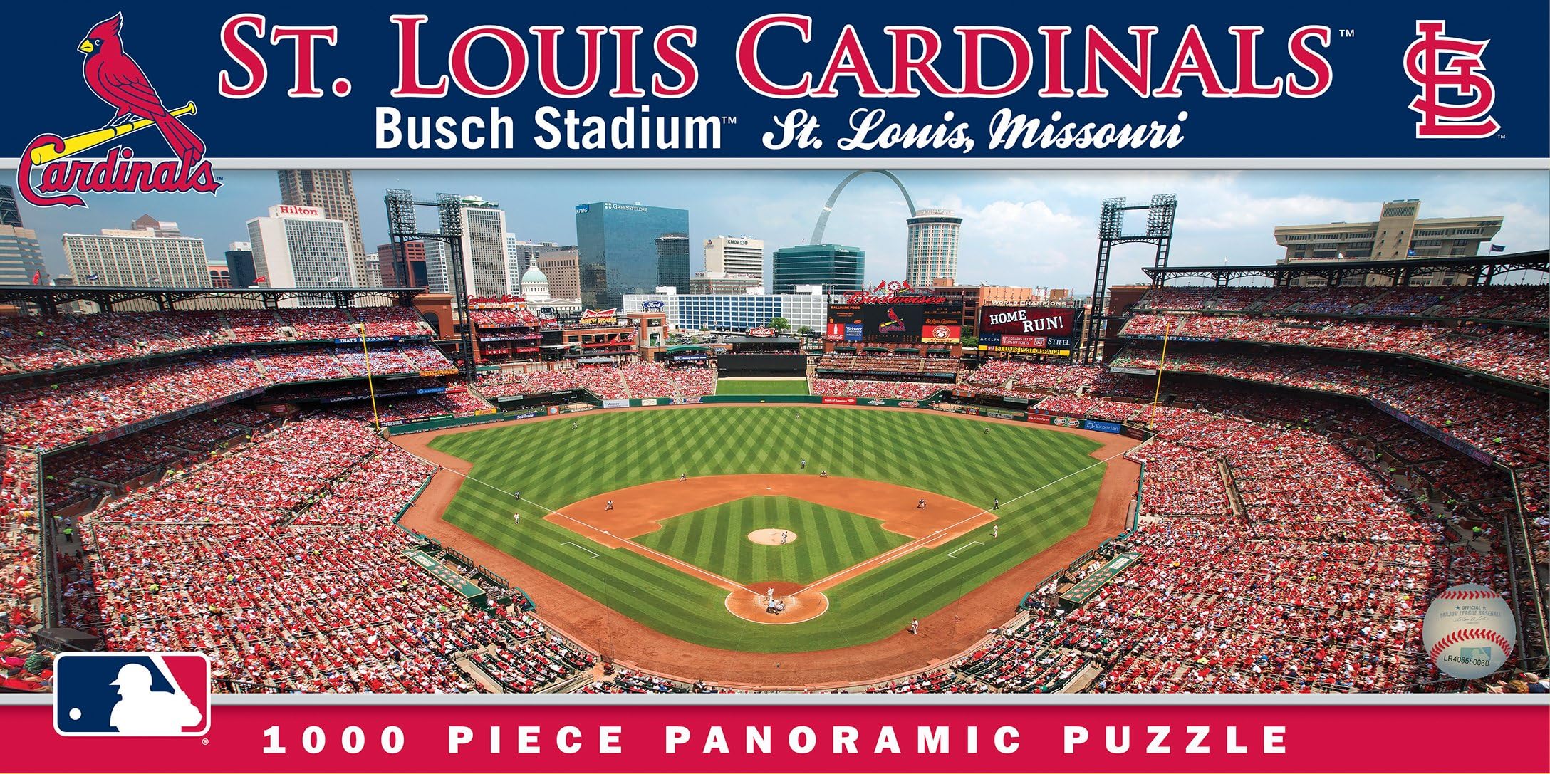MasterPieces 1000 Piece Sports Jigsaw Puzzle - MLB St. Louis Cardinals Center View Panoramic - 13"x39"