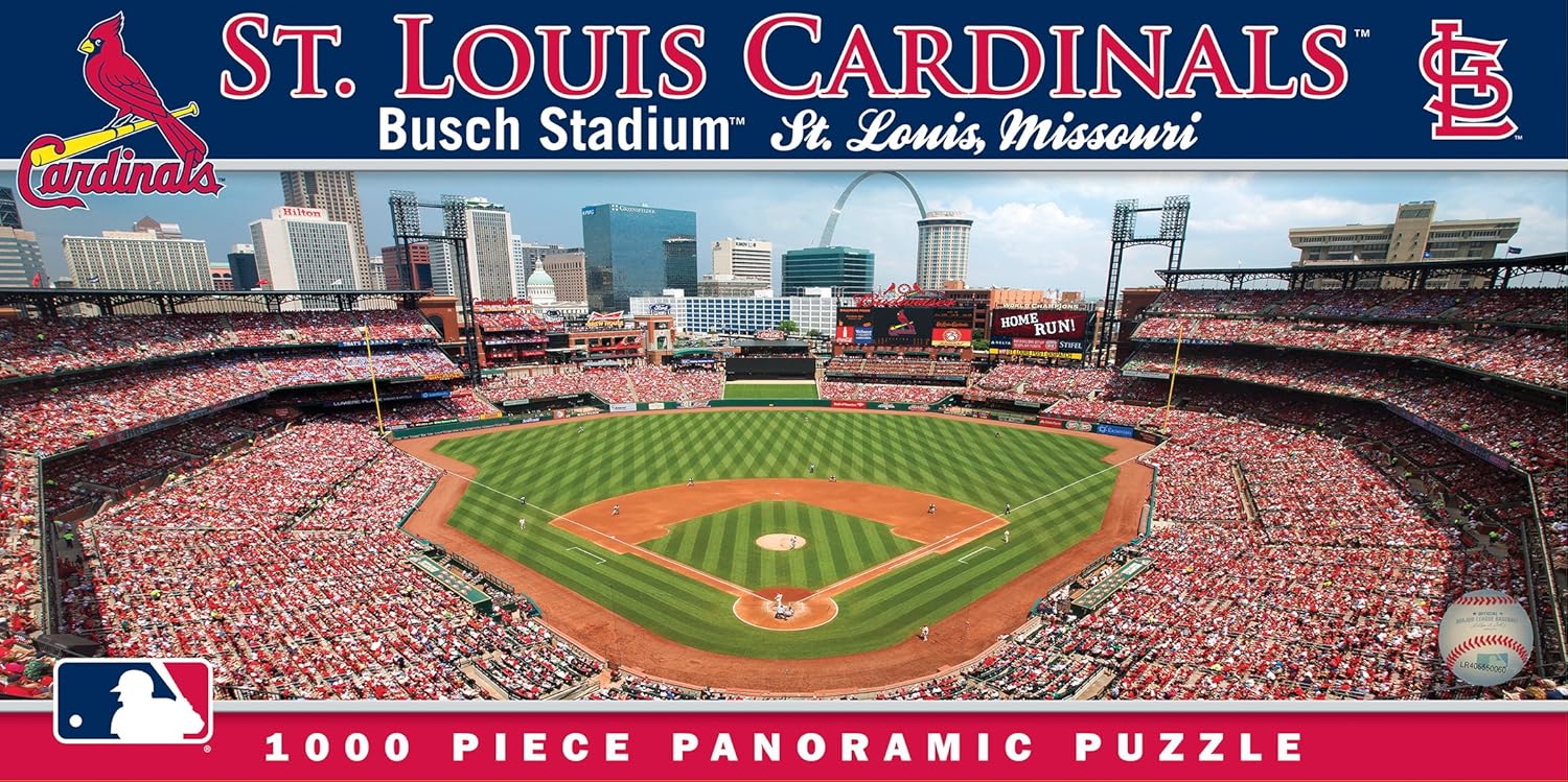 MasterPieces 1000 Piece Sports Jigsaw Puzzle - MLB St. Louis Cardinals Center View Panoramic - 13"x39"
