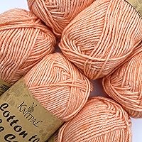 Vista 15 de Cotton to The Core - Hilo de algodón para ganchillo, paquete de 6 (852 yardas/300G), patrones gratuitos, apto para principiantes, hilo suave