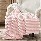 Bedsure Sherpa Throw Blanket- Super Soft, Cozy Fleece