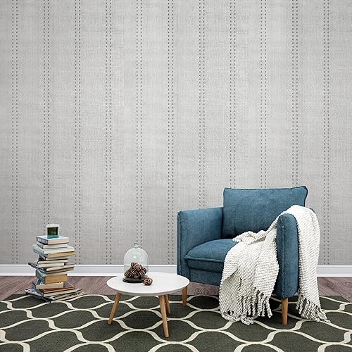 Miniatura 4 de Ansehan HA4001 - Revestimiento de pared hecho a mano con rayas de 36 pulgadas de ancho x 8 yardas de largo, texturizado, moderno, no prepegado,