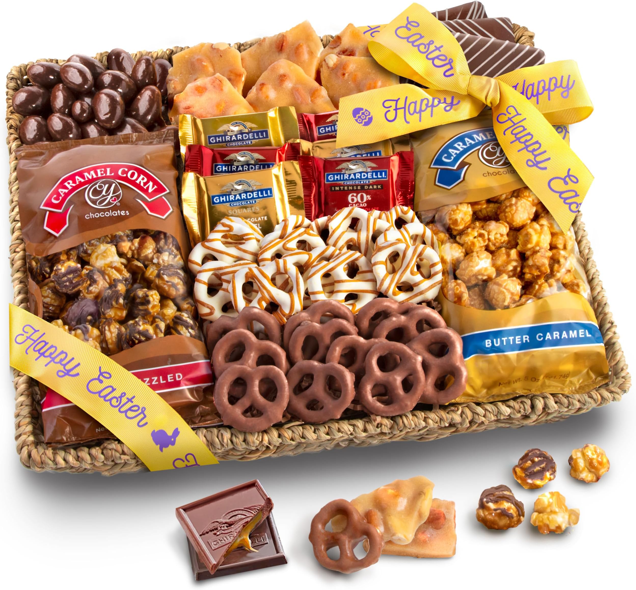A Gift Inside Happy Easter Chocolate Caramel and Crunch Grand Gift Basket
