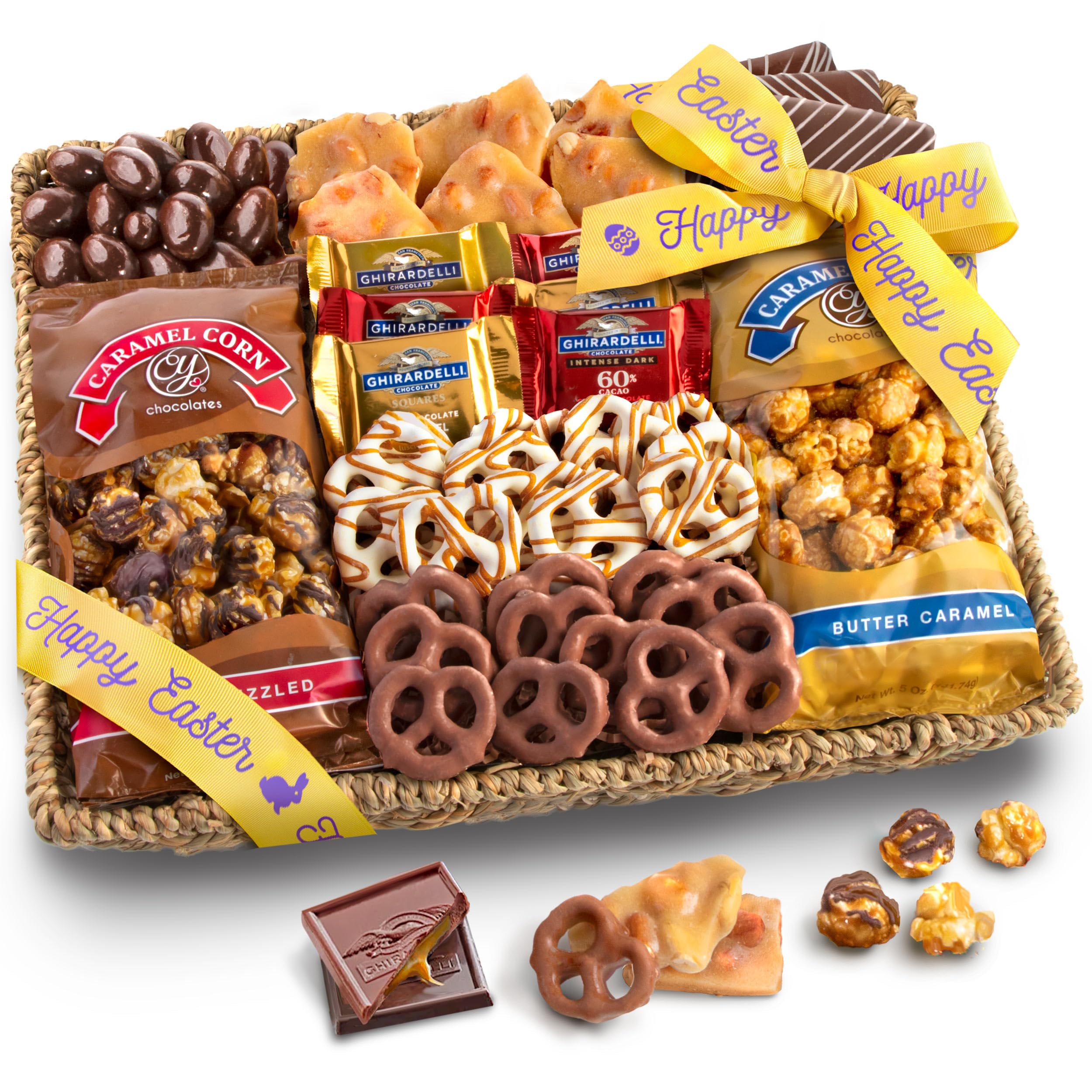 A Gift InsideHappy Easter Chocolate Caramel and Crunch Grand Gift Basket