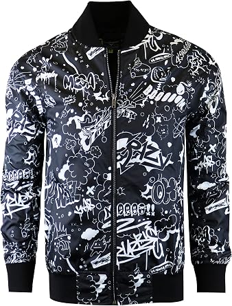 Screenshotbrand Lightweight Hooded Water Resistant Windbreaker - Zip-up Fashion Map Print Rain Jacket