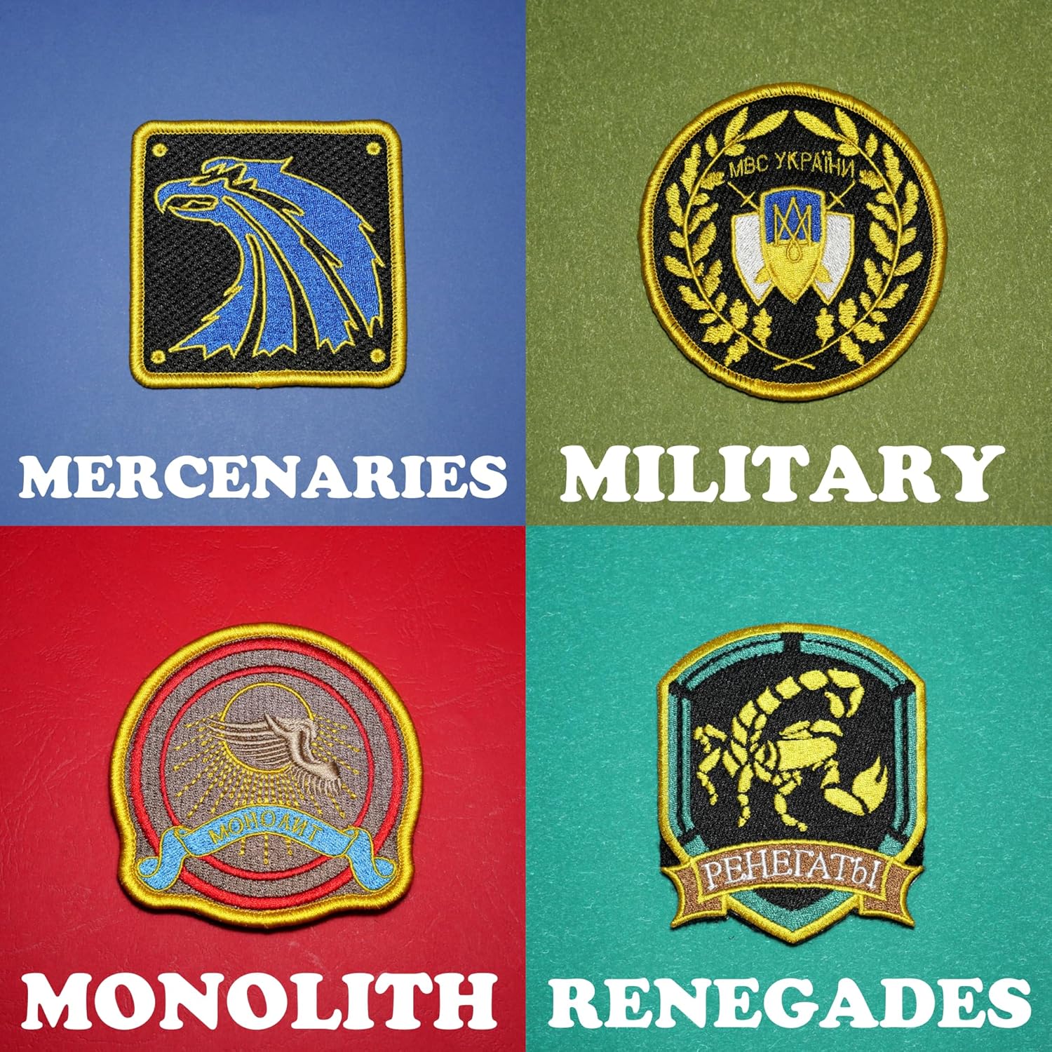 Stalker Video Game • Complete Faction Patch Set (Sew/Iron-On)