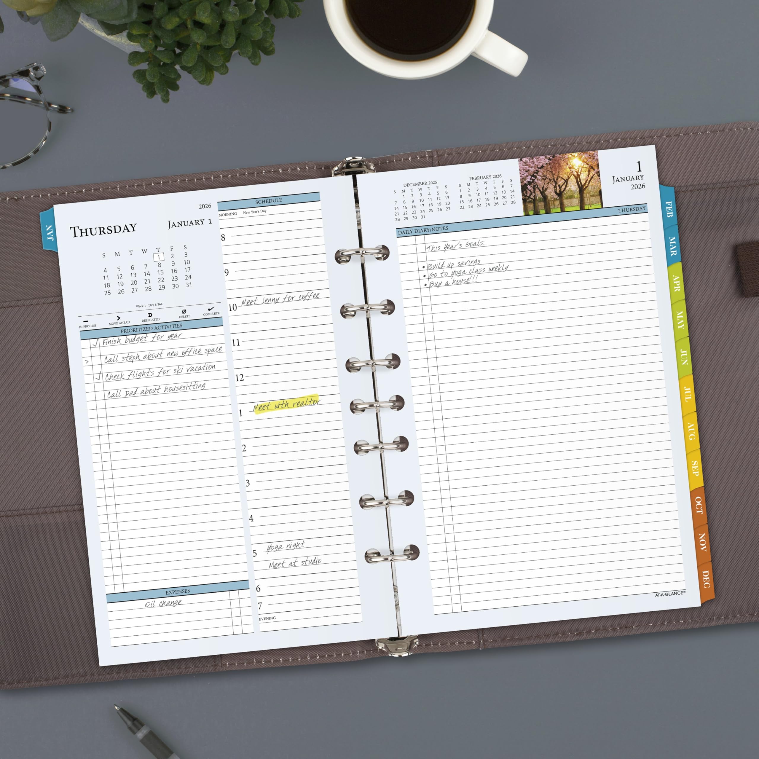 2026 Daily Planner With Times: One Page Per Day | Large Size 8.5 X 11 - View #6