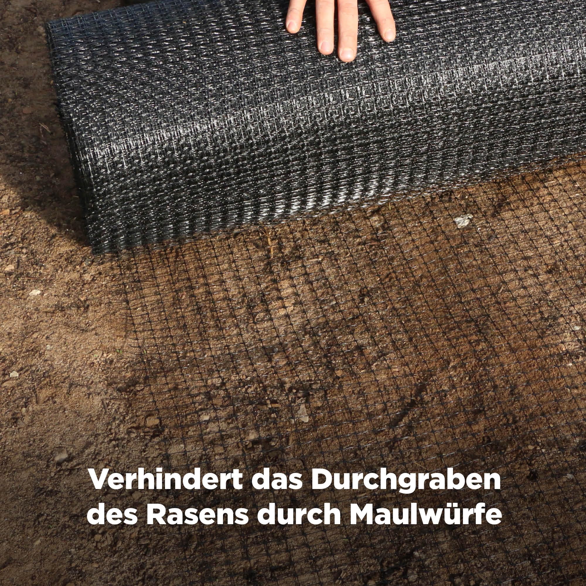 blizz-z Maulwurfsperre PE schwarz B: 1 m x L: 200 m (60 g/m²) - 1 Rolle | Maulwurfschutz, Maulwurfgitter, witterungbeständig, verrottungsfest - 15 x 18 mm Maschenweite - Made in Germany