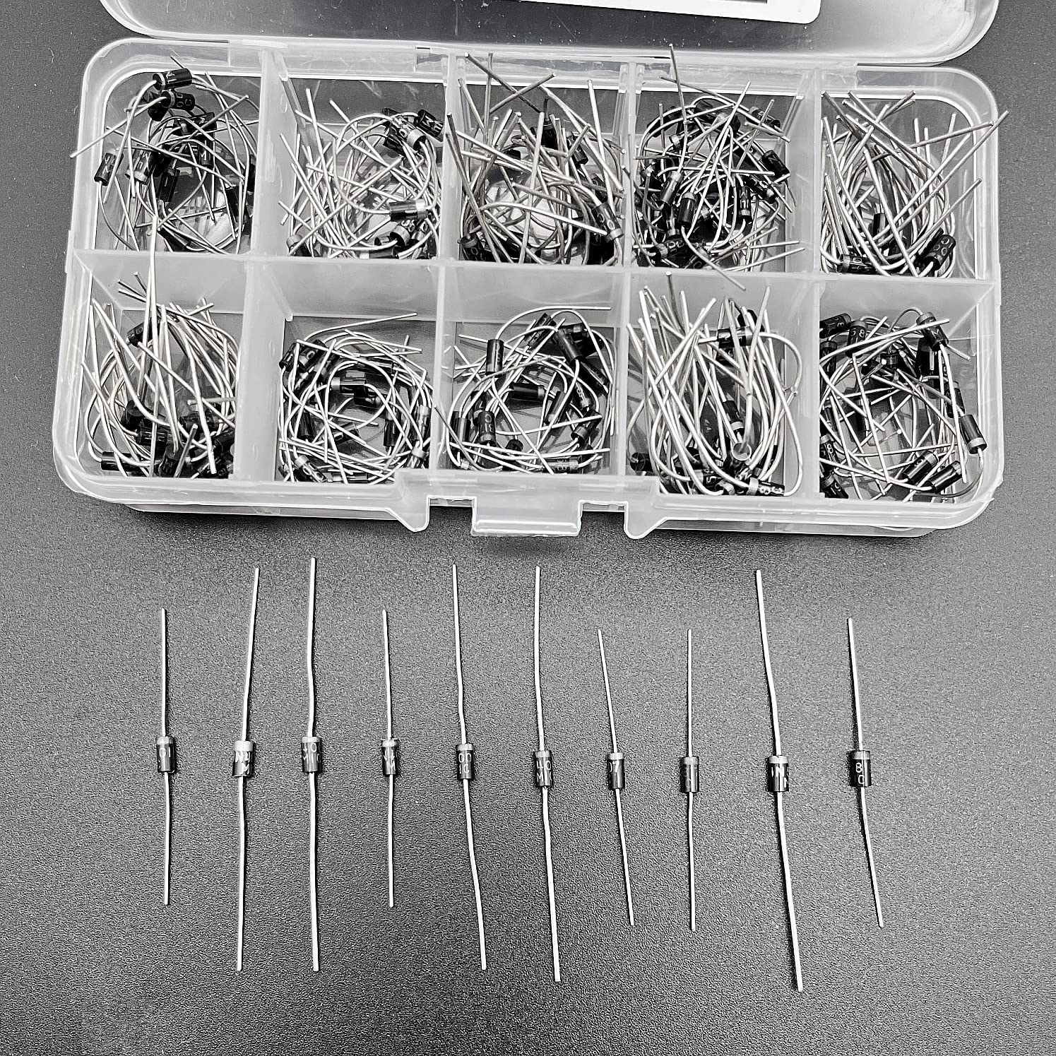 Kit 300 Diodi Raddrizzatori E Schottky - 10 Valori Diversi Da 1N4001 A 1N5819 Per Elettronica - Foto 3