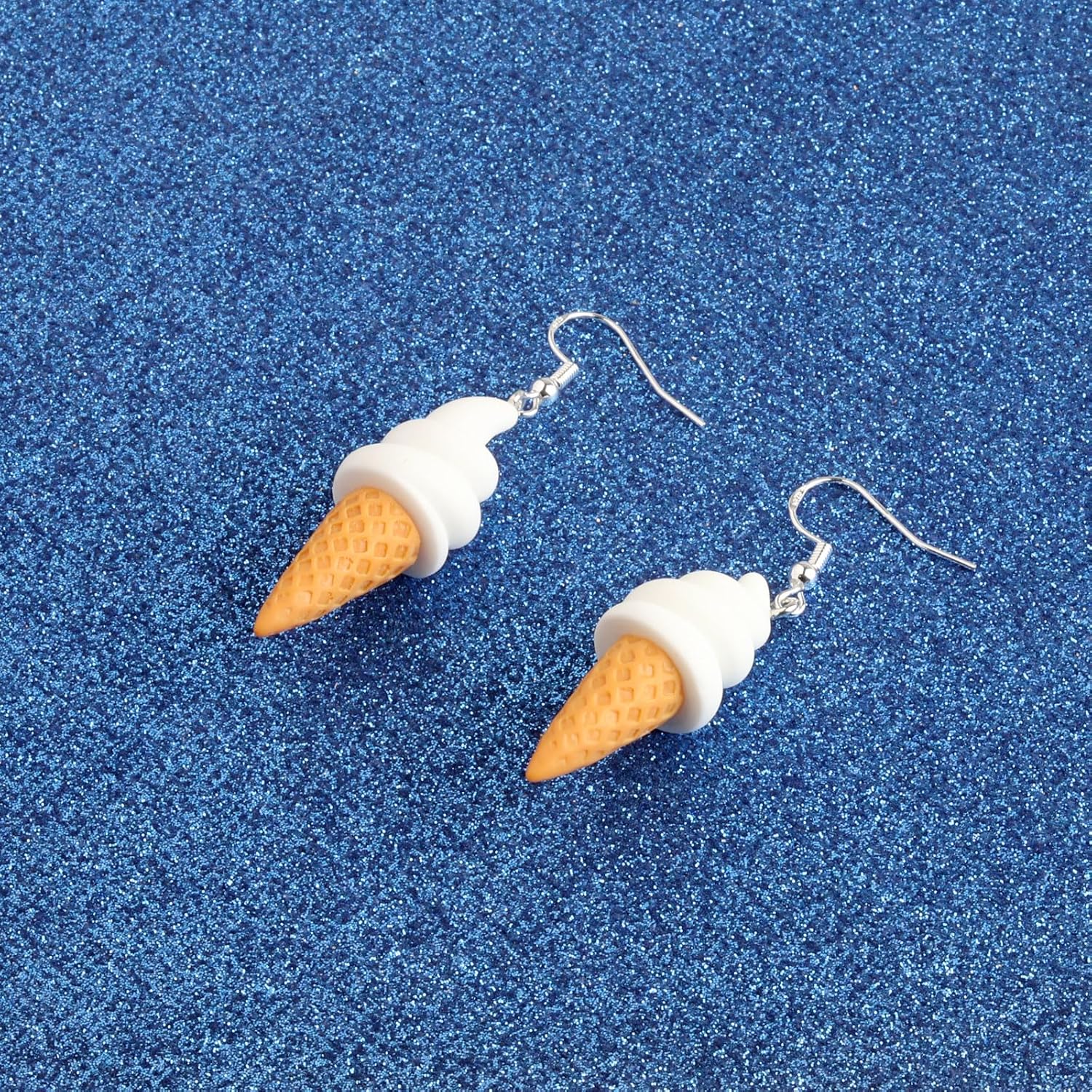 WUSUANED Ice Cream Cone Earrings Food Earrings Sweet Cone Jewelry Dessert Gift Ice Cream Lover Gift - Image 2