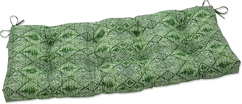Pillow Perfect Cojín para bancocolumpio Nesco para exterioresinteriores, 48 x 18 pulgadas, verde