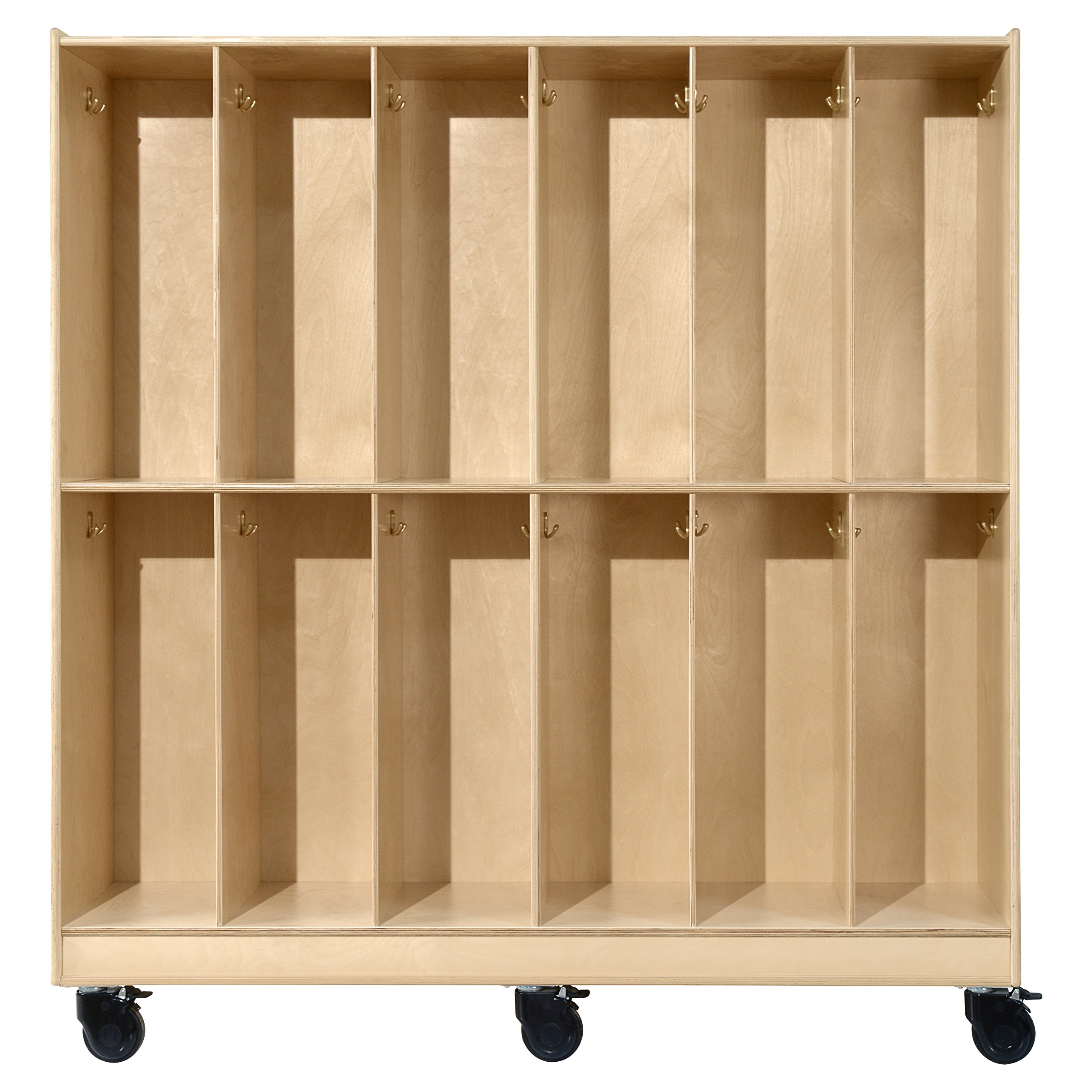 Wood Designs 991264 Mobile 24 Section Locker, Natural - Image 6