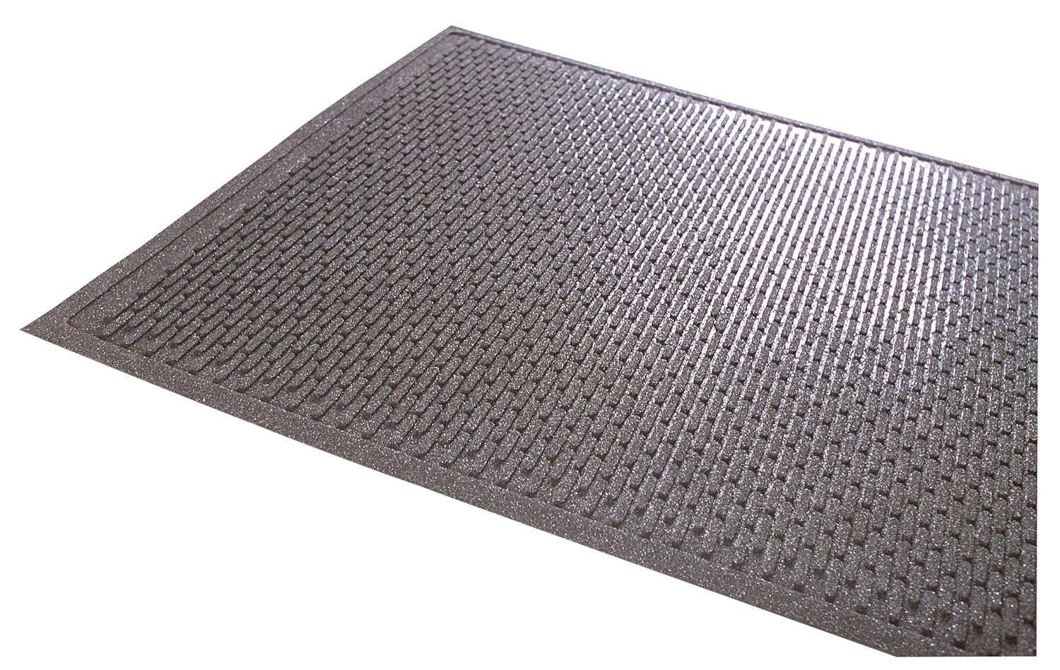 Notrax 350 Soil Guard with Grit Natural/Styrene-Butadiene Rubber Entrance Mat, for Outdoor Area, 3' Width x 5' Length x 1/4" Thickness, Black