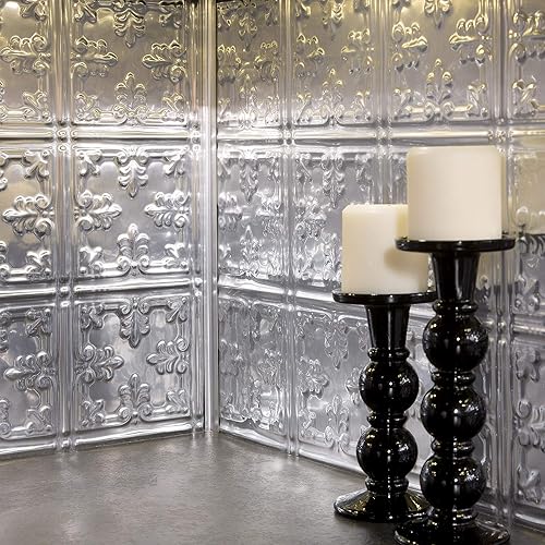 Miniatura 14 de FASÄDE Panel decorativo para salpicaduras de vinilo de estilo tradicional / patrón 10 en bronce antiguo (muestra de 6 x 6 pulgadas)