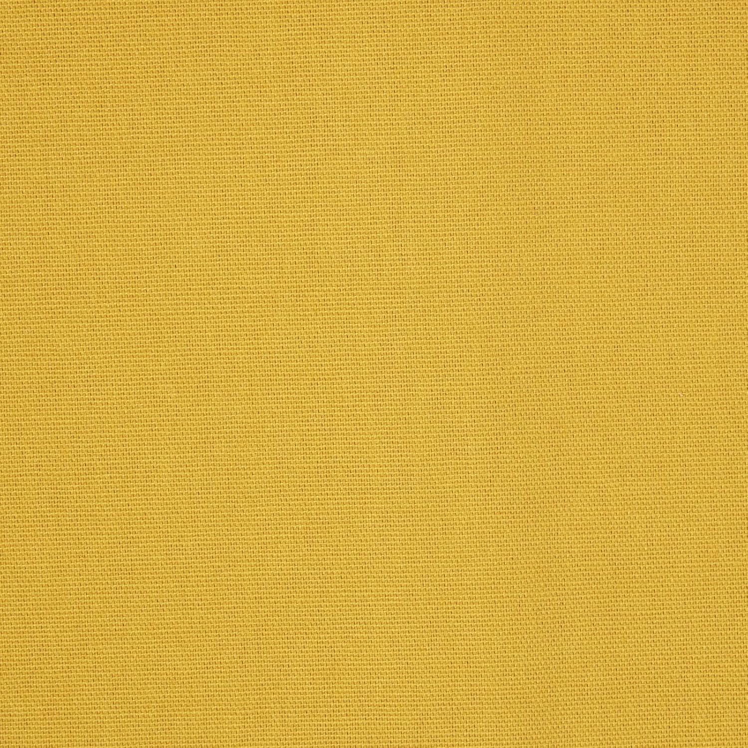 HOMESCAPES Pure Cotton Furnishing Fabric Plain Colour Mustard