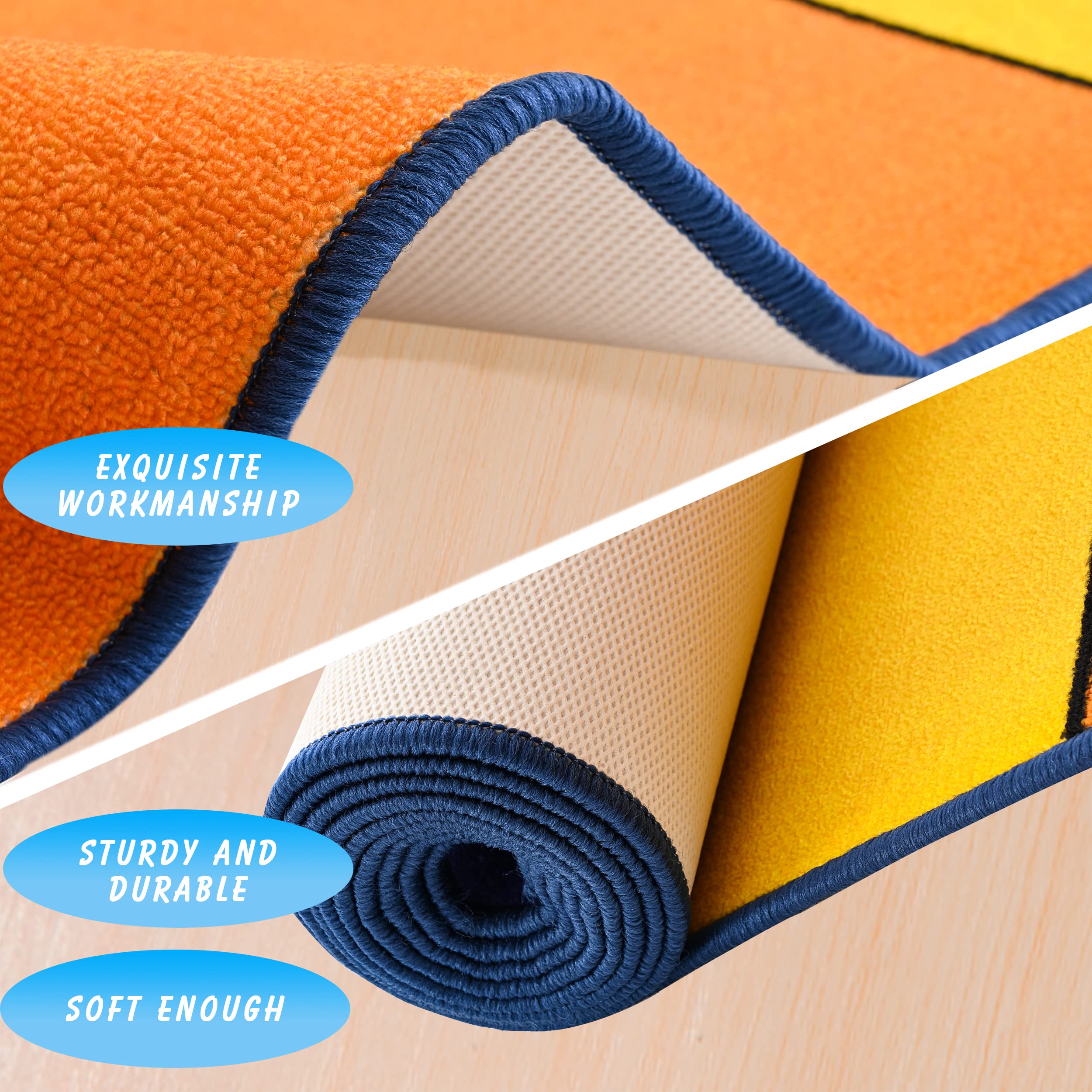 Booooom Jackson Carpets Kid Rug Children's Classroom Seating Rug for