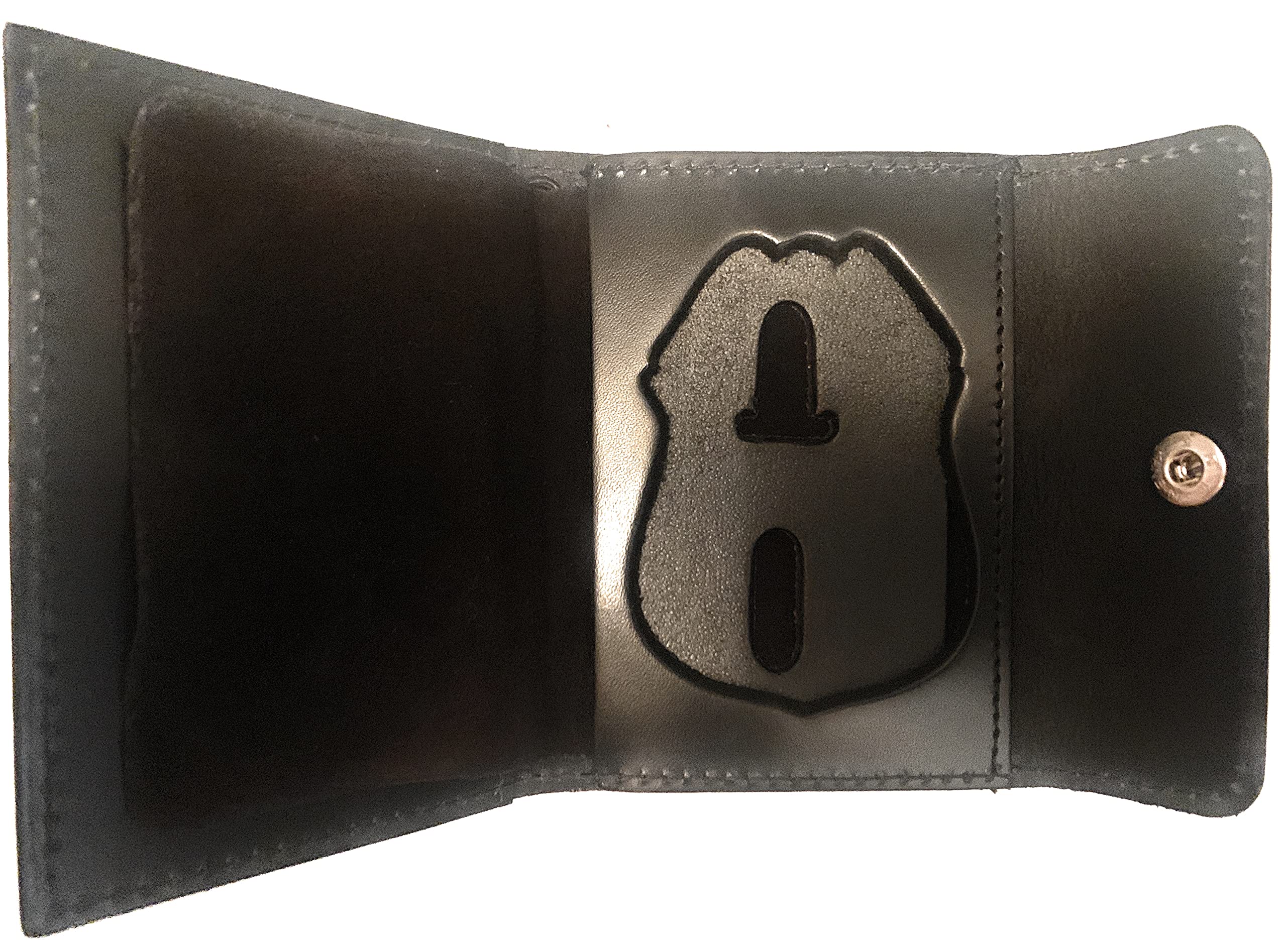 Nypd sergeant style badge cut out and ID snap wallet