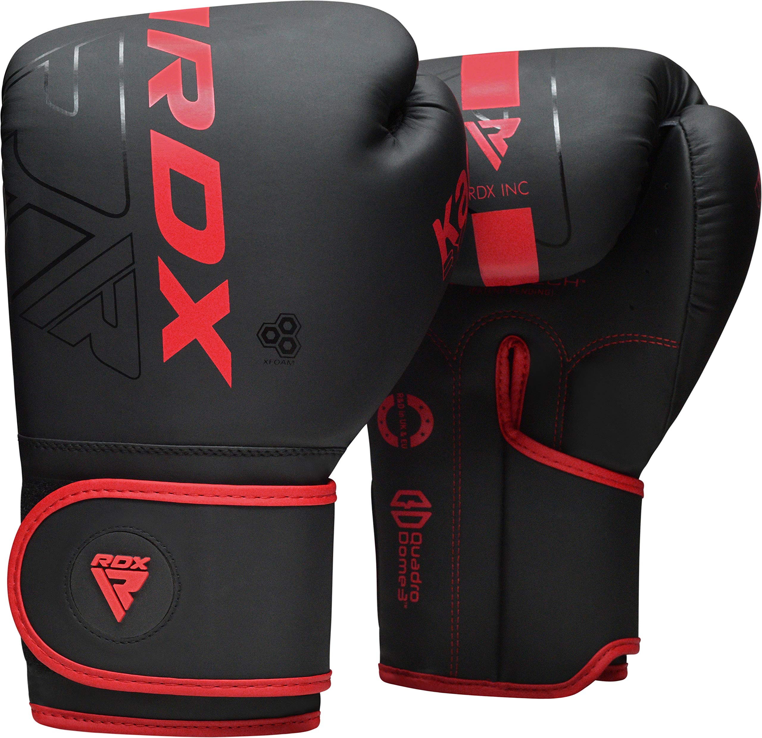 RDX Boxing Gloves, Pro Training Sparring, Maya Hide Leather, Muay Thai MMA Kickboxing, Men Women Adult, Heavy Punching Bag Focus Mitts Pads Workout, Ventilated Palm, Multi Layered, 8 10 12 14 16 18 Oz