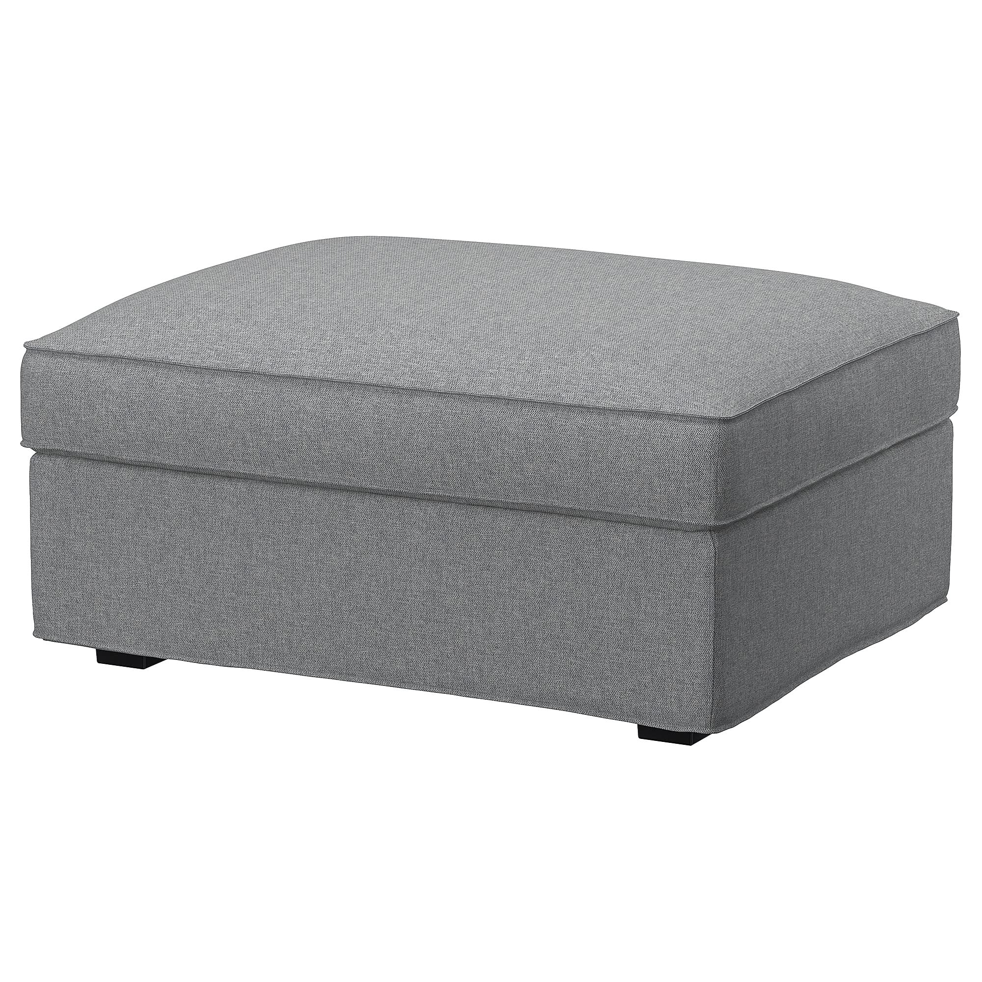 KIVIK Repose-pieds coffre gain de place amovible Tibbleby beige gris