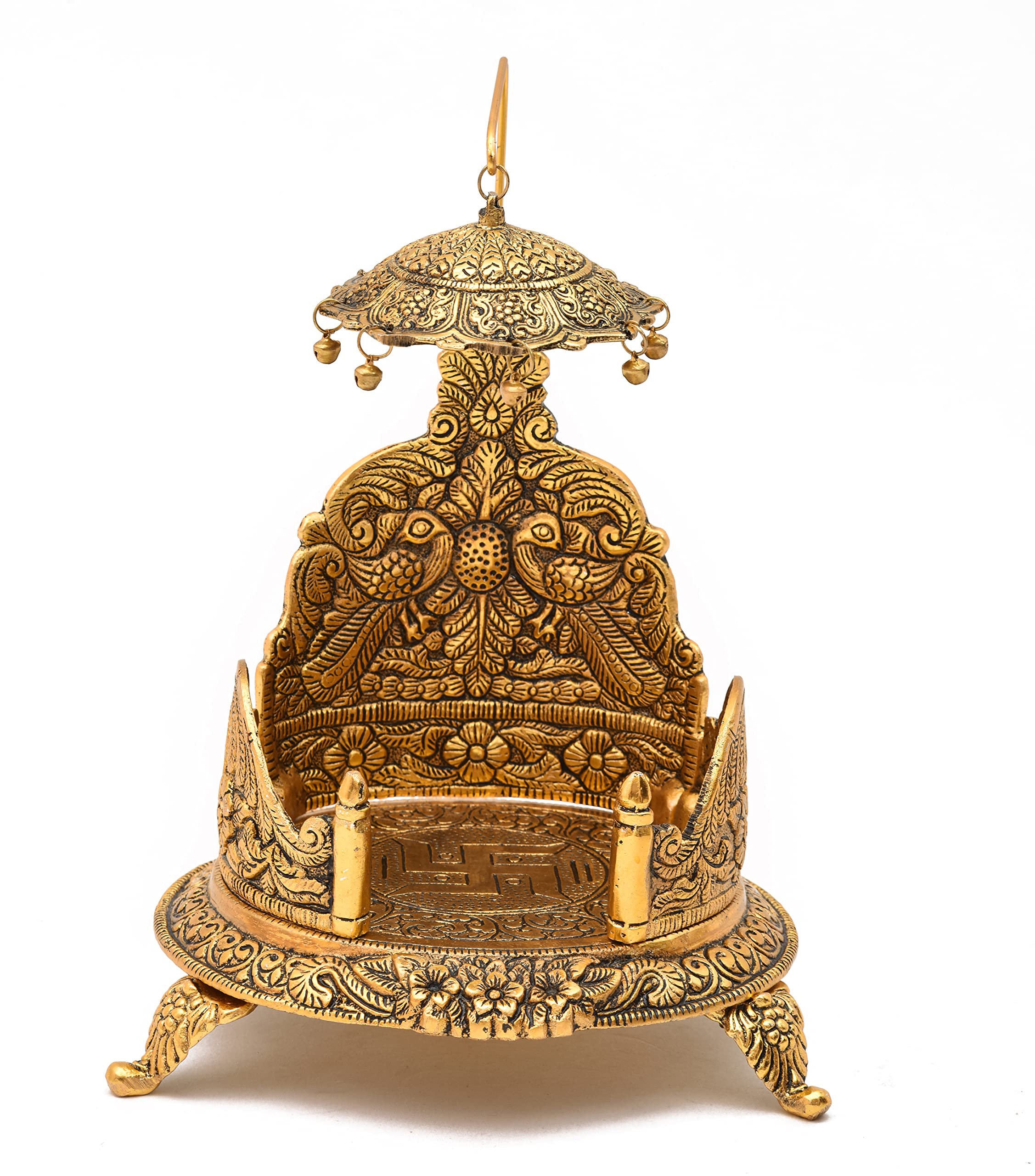 Gold Pooja Jhula Swing - Ladoo Gopal Singhasan -7