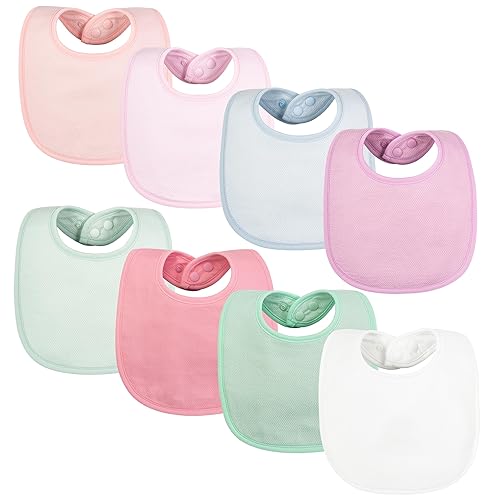 Miniatura 10 de Tiny Twinkle Paquete de 8 Baberos para Bebés para Babeo y Dentición – Baberos Impermeables y Absorbentes para Bebé Niña y Niño, Juego de Baberos