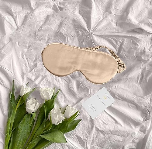 Miniatura 4 de ZEDY Máscara para dormir 100% seda, antifaz para dormir para mujeres y hombres, 0.866 in, seda de morera, de lujo, suave, cero presión, para yoga,