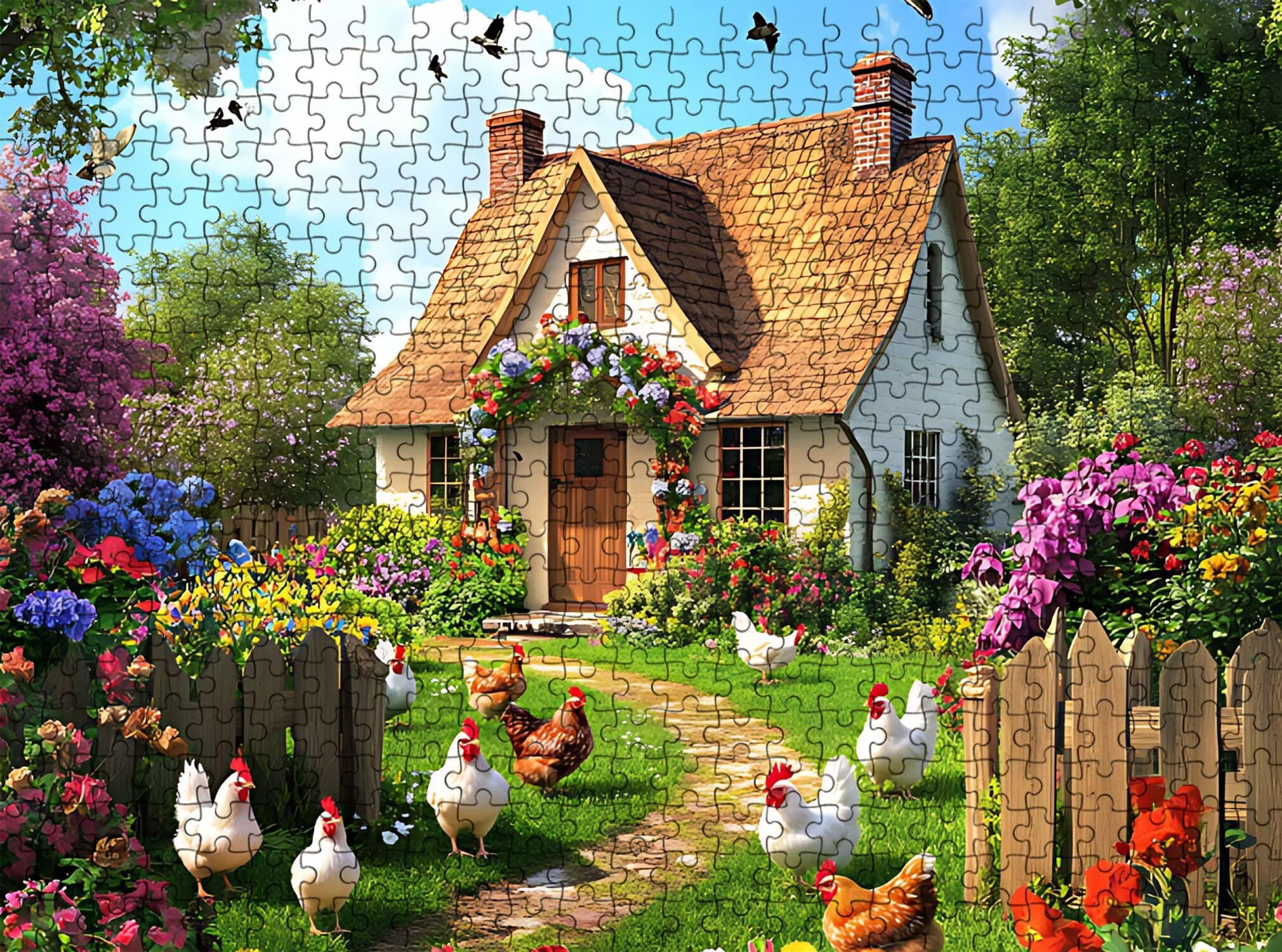 casa colonica cabina Puzzle 2000 Pezzi per Adulti, Puzzle in Legno - Collezione Classica con Poster Incluso - Sfida di Concentrazione e Passatempo Antistress, Gioco per Famiglia, 99 x 70 cm f0-811